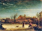 Rembrandt Peale Winter landscape oil on canvas